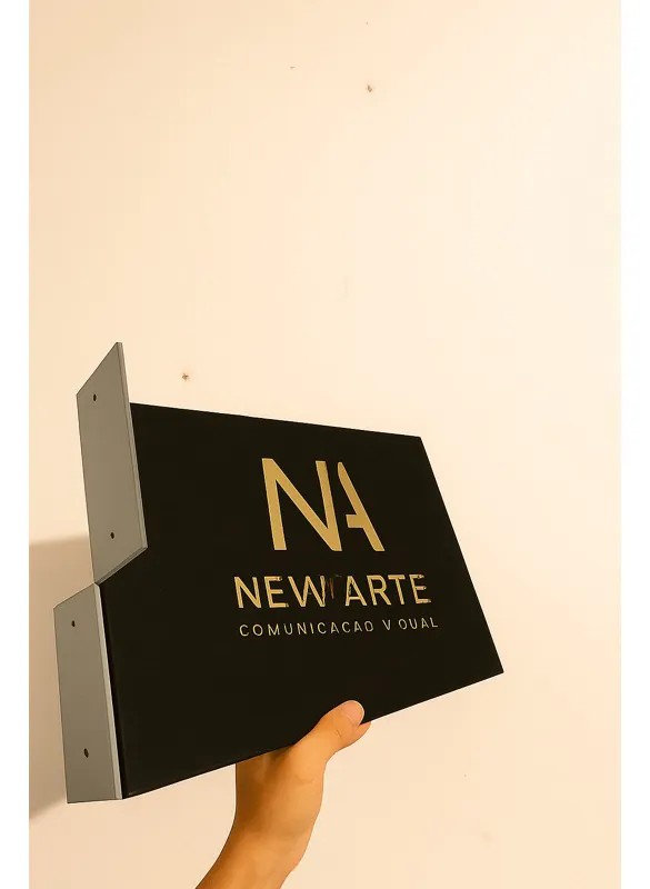 Placa Decorativa Dupla Face Ret Acrílico Sua Logo