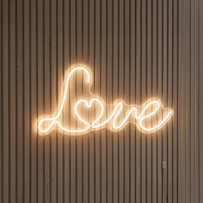Luminária Neon Led Letreiro Luminoso Love Romântica Casal Decorativa
