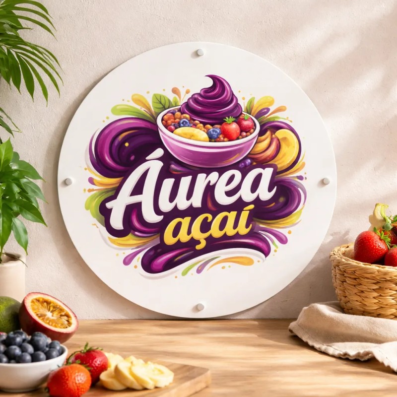Placa Painel Letreiro Fachada Loja Personalizada Logo Retroversa